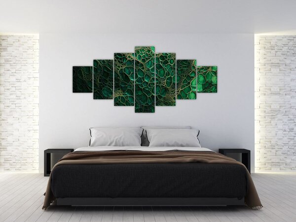 Obraz - Zelený mikroskopický snímek (210x100 cm)