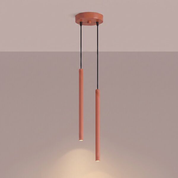 Sollux Lighting Závěsné svítidlo ARCHE 2P okrově červené