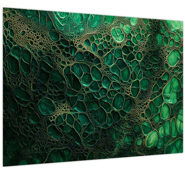 Obraz - Zelený mikroskopický snímek (70x50 cm)