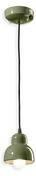Ferroluce Závěsné svítidlo BERIMBAU, ∅ 11 cm, 1xE14 Barva: Zelená
