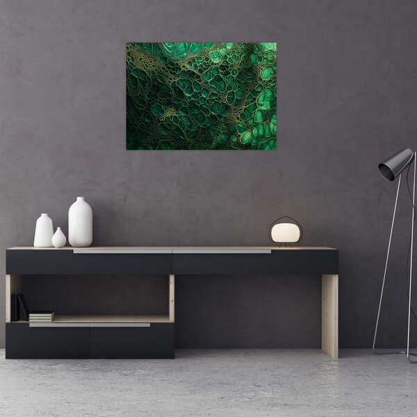 Obraz - Zelený mikroskopický snímek (70x50 cm)