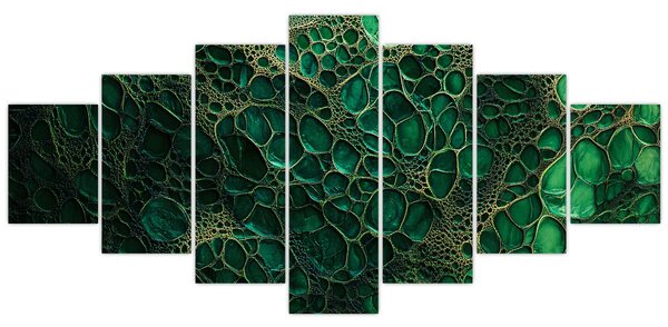 Obraz - Zelený mikroskopický snímek (210x100 cm)