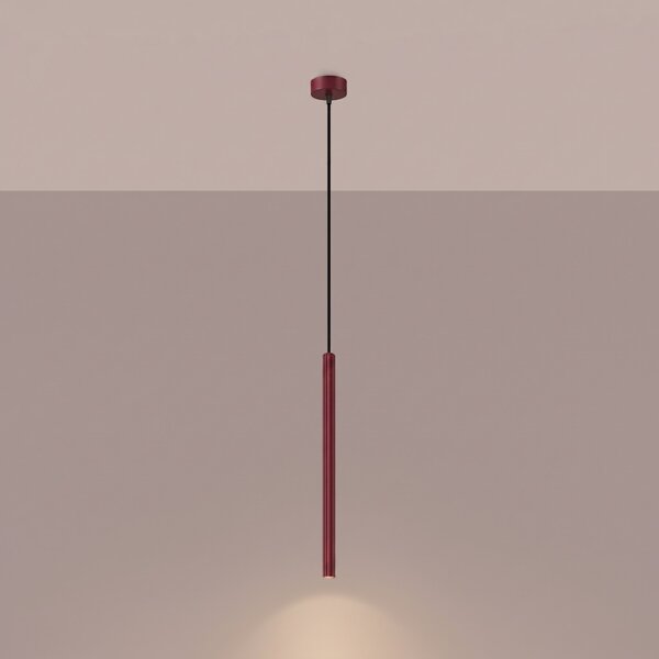 Sollux Lighting Závěsné svítidlo ARCHE 1 bordó