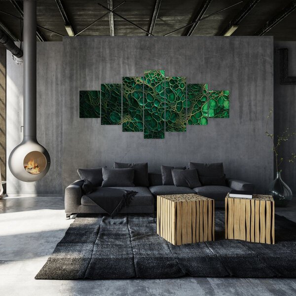 Obraz - Zelený mikroskopický snímek (210x100 cm)