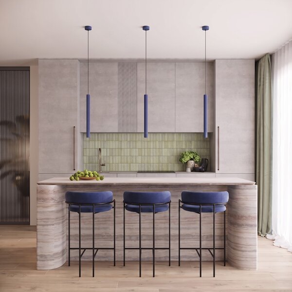 Sollux Lighting Závěsné svítidlo ARCHE 3P ultramarín