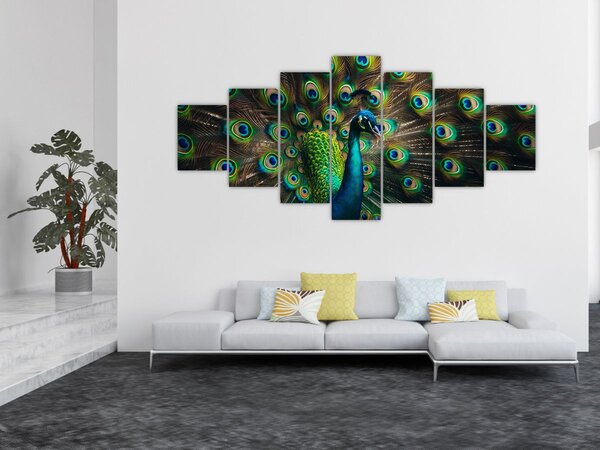 Obraz - Páv (210x100 cm)