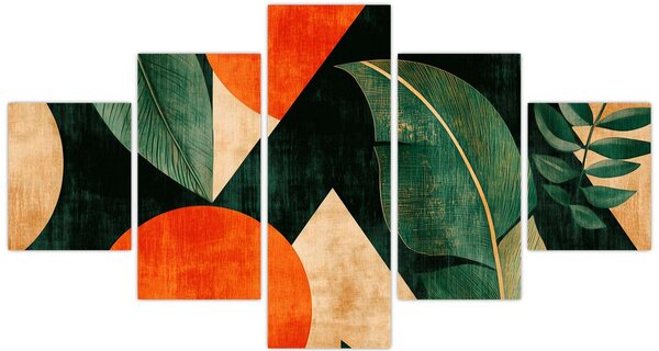 Obraz - Geometrické přírodní motivy II. (125x70 cm)