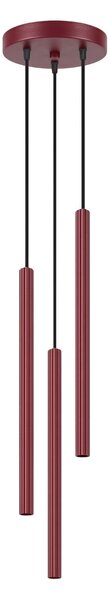 Sollux Lighting Závěsné svítidlo ARCHE 3P bordó
