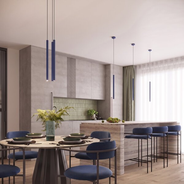 Sollux Lighting Závěsné svítidlo ARCHE 3P ultramarín