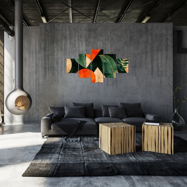 Obraz - Geometrické přírodní motivy II. (125x70 cm)