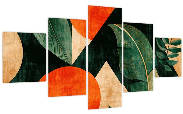 Obraz - Geometrické přírodní motivy II. (125x70 cm)