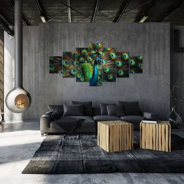 Obraz - Páv (210x100 cm)