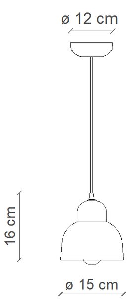 Ferroluce Závěsné svítidlo BERIMBAU, ∅ 15 cm, 1xE27 Barva: Zelená