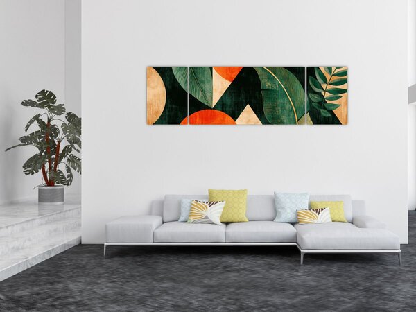 Obraz - Geometrické přírodní motivy II. (170x50 cm)