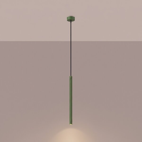 Sollux Lighting Závěsné svítidlo ARCHE 1 olivově zelené