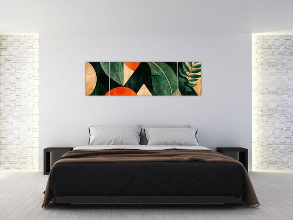 Obraz - Geometrické přírodní motivy II. (170x50 cm)