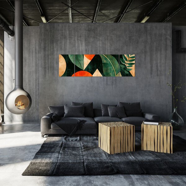 Obraz - Geometrické přírodní motivy II. (170x50 cm)