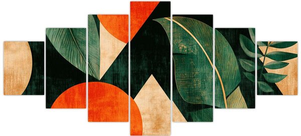Obraz - Geometrické přírodní motivy II. (210x100 cm)