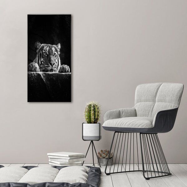 Vertikální Moderní fotoobraz canvas na rámu Tygr ocv-101258480