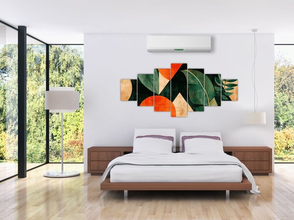 Obraz - Geometrické přírodní motivy II. (210x100 cm)