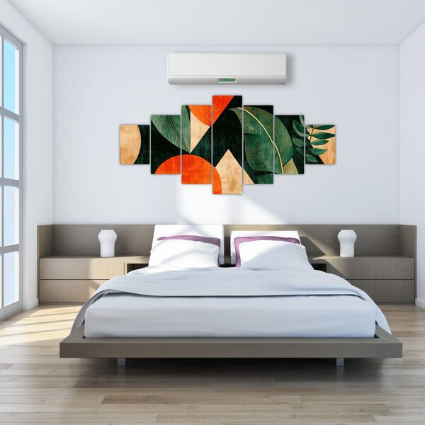 Obraz - Geometrické přírodní motivy II. (210x100 cm)