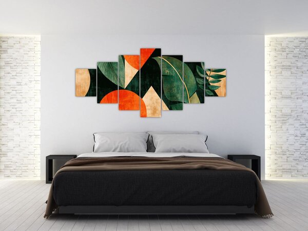 Obraz - Geometrické přírodní motivy II. (210x100 cm)