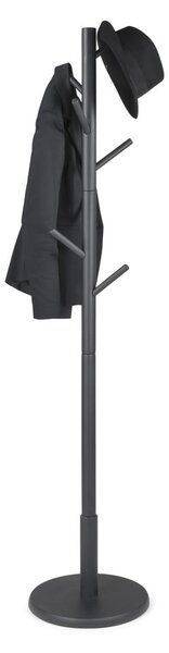 Černý věšák z kaučukového dřeva ø 36x170 cm Bro – Spinder Design
