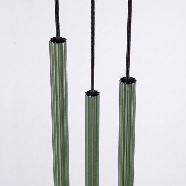 Sollux Lighting Závěsné svítidlo ARCHE 3P olivově zelené