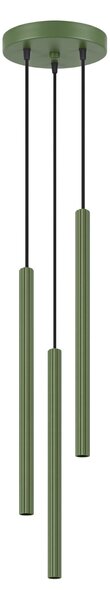 Sollux Lighting Závěsné svítidlo ARCHE 3P olivově zelené