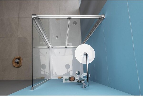 Dveře do niky EASY LINE / skládací sprchové dveře 700 mm, čiré sklo