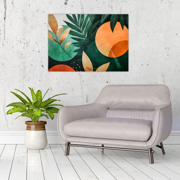 Obraz - Geometrické přírodní motivy (70x50 cm)
