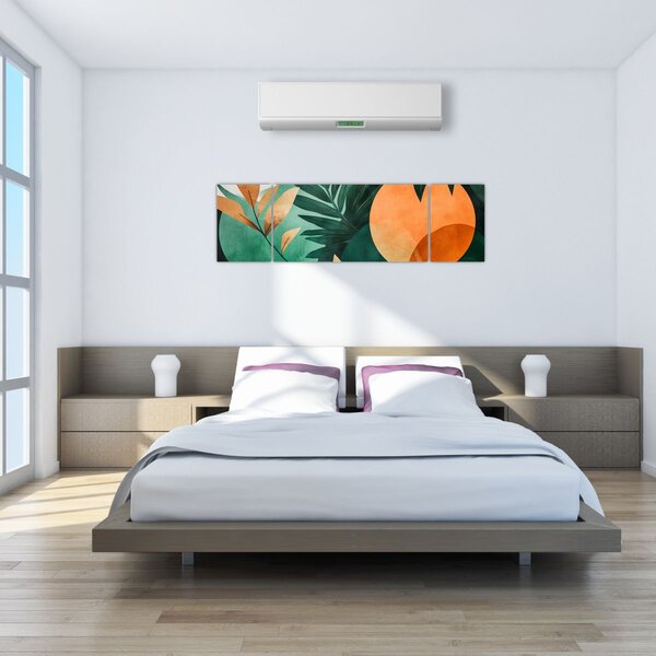 Obraz - Geometrické přírodní motivy (170x50 cm)