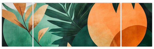 Obraz - Geometrické přírodní motivy (170x50 cm)
