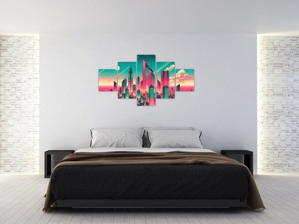 Obraz - Velkoměsto v pop-art stylu (125x70 cm)