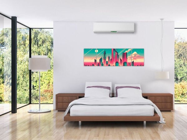 Obraz - Velkoměsto v pop-art stylu (170x50 cm)