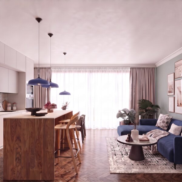 Sollux Lighting Závěsné svítidlo GINA ultramarín