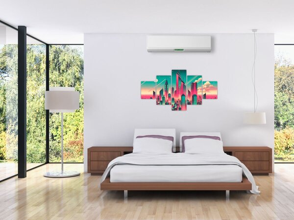 Obraz - Velkoměsto v pop-art stylu (125x70 cm)