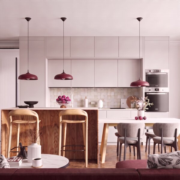 Sollux Lighting Závěsné svítidlo GINA bordó
