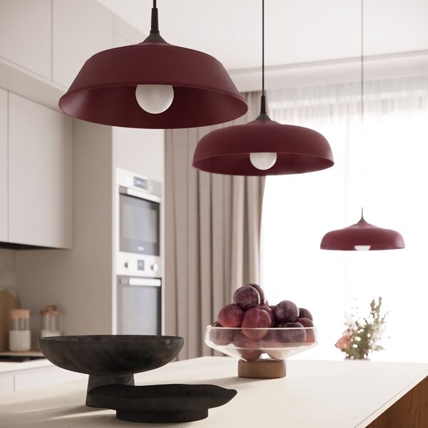 Sollux Lighting Závěsné svítidlo GINA bordó