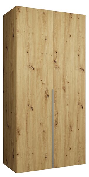 Šatní skříň ALICANTE 1, 100×202×52cm | Dub Artisan / Kašmírové úchyty