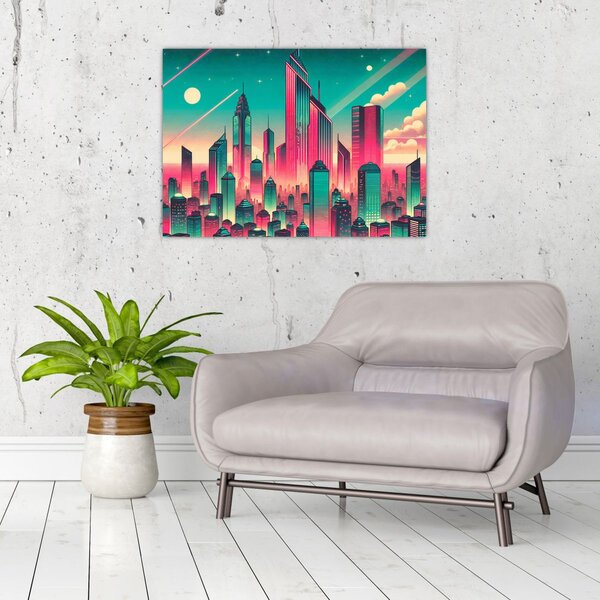 Obraz - Velkoměsto v pop-art stylu (70x50 cm)