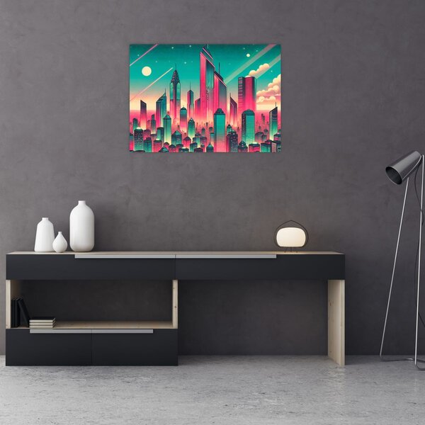 Obraz - Velkoměsto v pop-art stylu (70x50 cm)