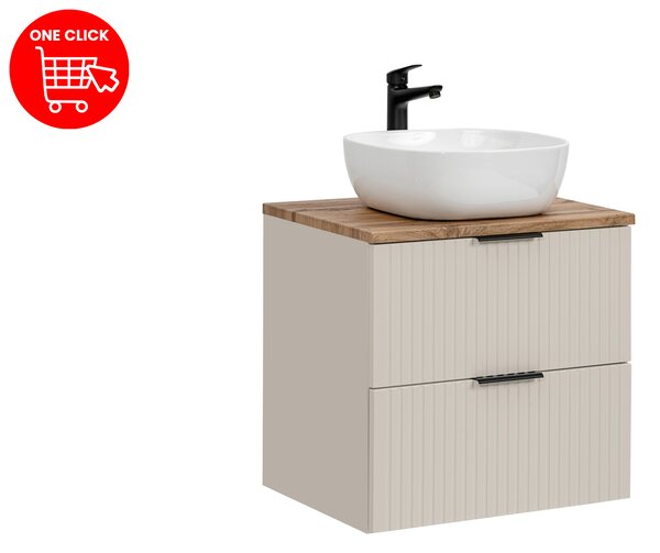 Comad Set koupelnového nábytku Adel Cashmere 60 dub wotan/kašmír mat