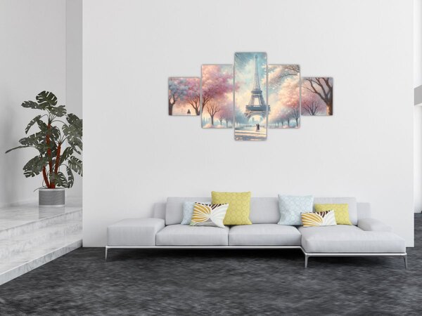 Obraz - Jaro v Paříži (125x70 cm)