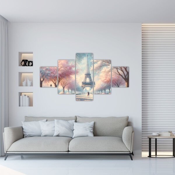 Obraz - Jaro v Paříži (125x70 cm)