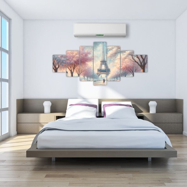 Obraz - Jaro v Paříži (210x100 cm)