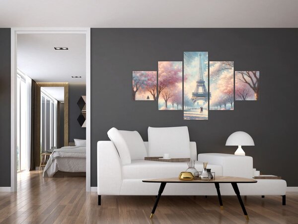 Obraz - Jaro v Paříži (125x70 cm)