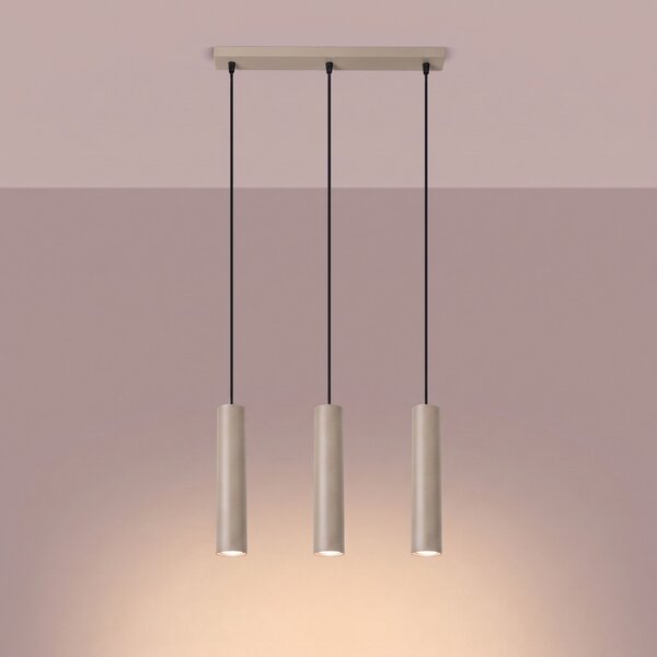 Sollux Lighting Závěsné svítidlo LAGOS 3L taupe