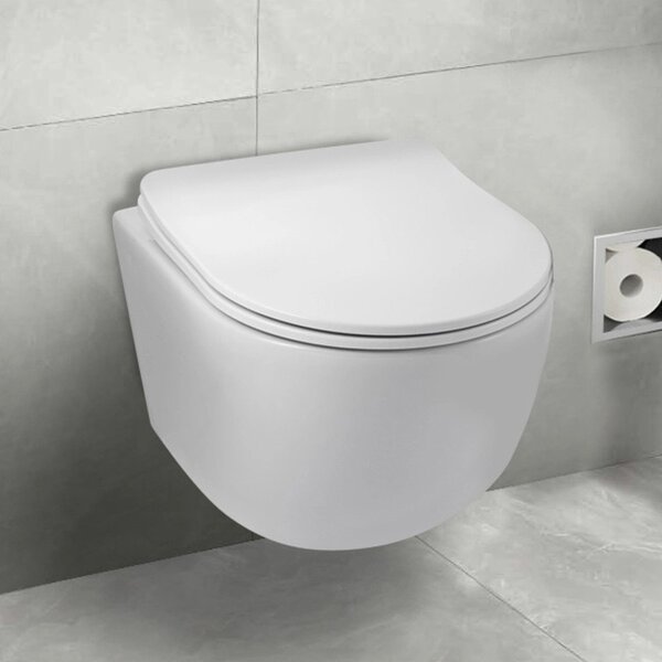 Balneo Luna wc mísa se sedátkem s pomalým sklápěním závěsná bez splachovacího kruhu s vírovým splachováním bílá lesk G0101010101-3