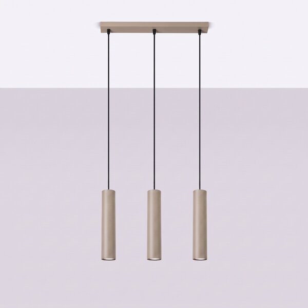 Sollux Lighting Závěsné svítidlo LAGOS 3L taupe